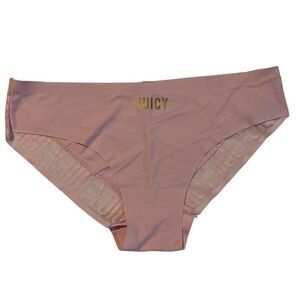 JUICY COUTURE PINK PANTY SIZE S WITH JUICY WRITTEN IN LACE ON BACK OF LEGS